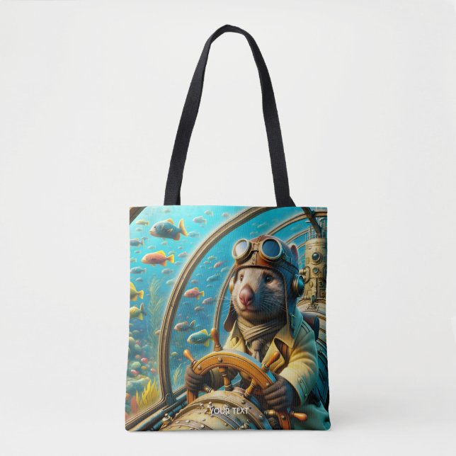 Fantasy Niedlich Wombat Pilot unter Wasser Tasche (Vorderseite)