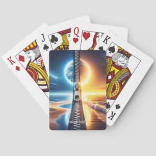 Fantasy Niedlich Zipper Night Day Spielkarten