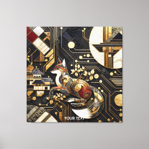 Fantasy Niedliche Abstrakt Fox Art Leinwanddruck