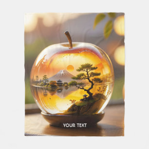 Fantasy Niedliche japanische Apple View Fleecedecke