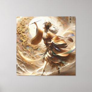 Fantasy Niedliche japanische Girl-Malerei Leinwanddruck