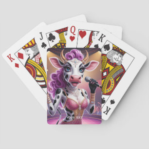 Fantasy Niedliche schöne Kuh Popstar Spielkarten