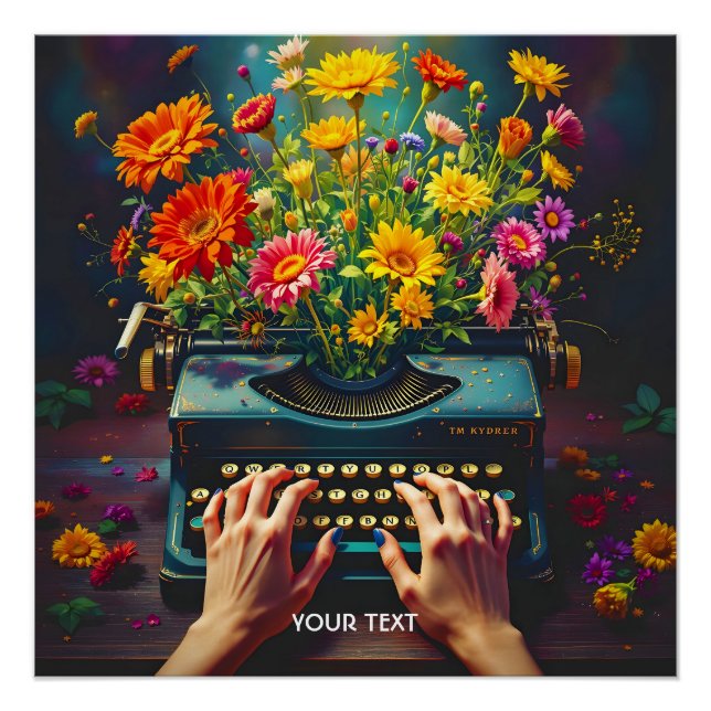 Fantasy Niedliche Schrift Blume Hands Poster (Vorderseite)