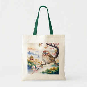 Fantasy Niedliches chinesisches Vogelblossom Tragetasche