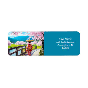 Fantasy Niedliches japanisches Mädchen Wandern