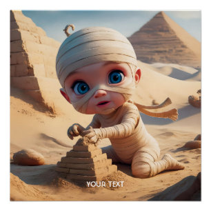 Fantasy Niedliches Kleinkind Ancient Ägypten Poster