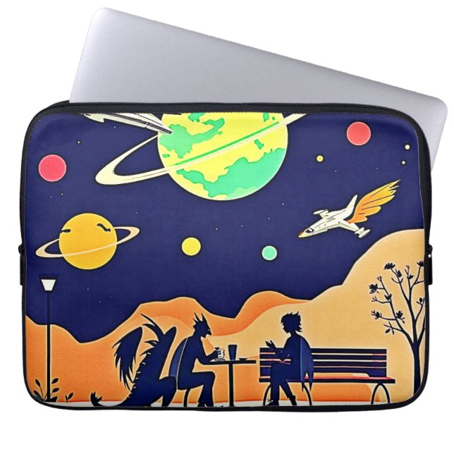 Fantasy Night Rendezvous Laptopschutzhülle (Vorderseite)