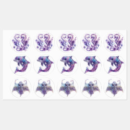 Fantasy Ocean Animals Etiketten