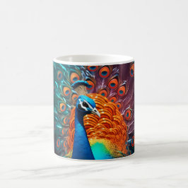 Fantasy Orange Peacock Kaffeetasse