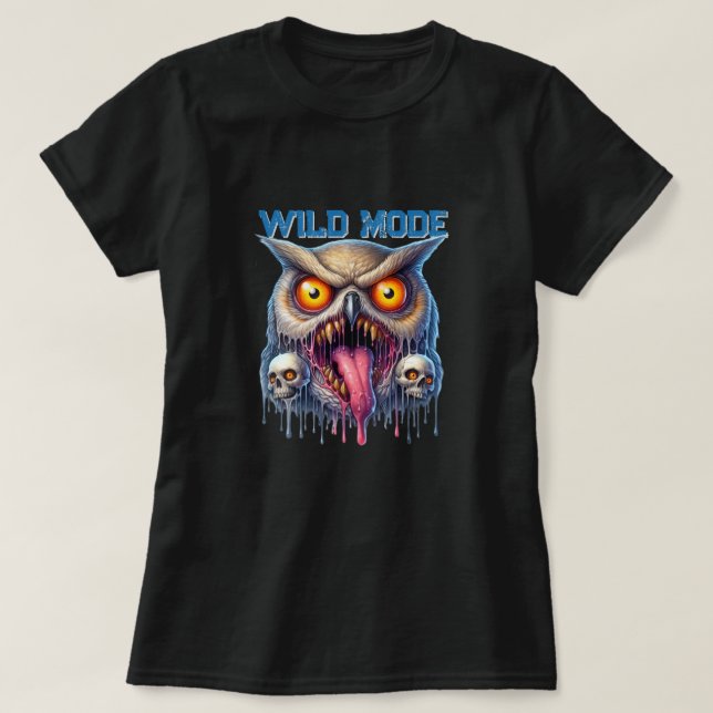 Fantasy Owl im Wildmodus T-Shirt (Design vorne)