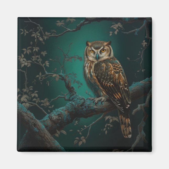Fantasy Owl Magnet (Vorne)