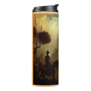 Fantasy Painting 8 - Pferderennfahrer Thermosbecher