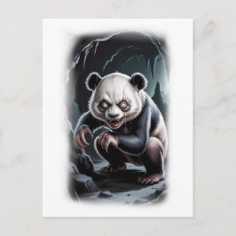 Fantasy Panda Parody Movie Character on a White Feiertagspostkarte
