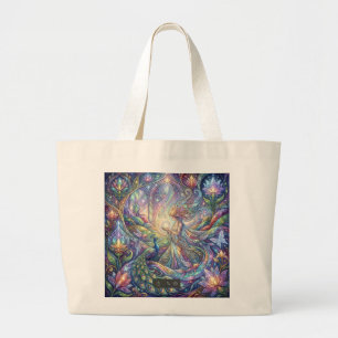Fantasy-Pfau-Tragetasche Jumbo Stoffbeutel