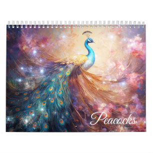 Fantasy-Pfauen im abstrakten Stil Kalender