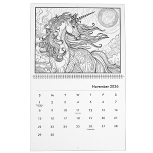 Fantasy-Pferd-Farbkalender Kalender