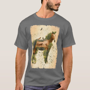 Fantasy-Pferd Natur Mystisches Tier Mädchen T-Shirt