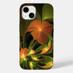 Fantasy-Pflanze Abstrakt Grünes Rost-Braun-Fraktal Case-Mate iPhone 14 Hülle