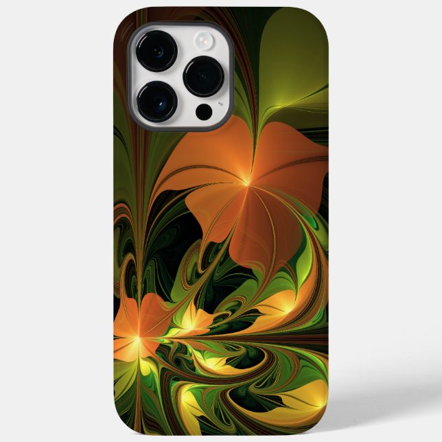 Fantasy-Pflanze Abstrakt Grünes Rost-Braun-Fraktal Case-Mate iPhone 14 Pro Max Hülle (Rückseite)