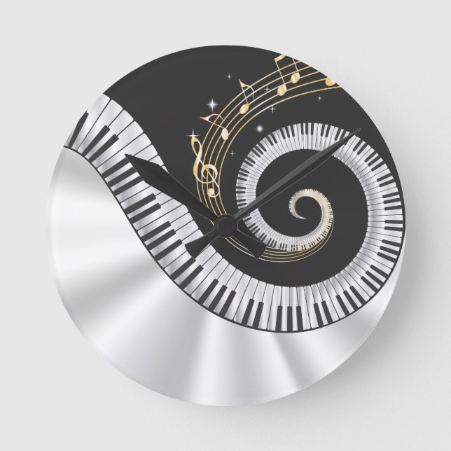 Fantasy Piano Musik Lounge Uhr (Vorderseite)