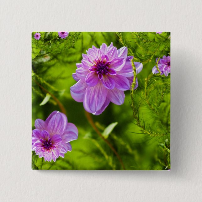 Fantasy Pink Dahlia Button (Vorderseite)