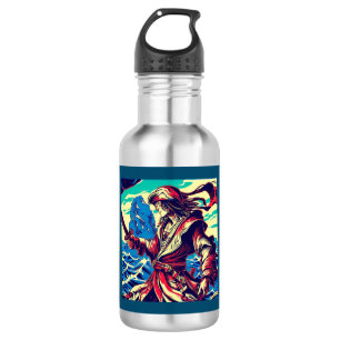 Fantasy Pirate Anime - Holzschnitt 2 Edelstahlflasche