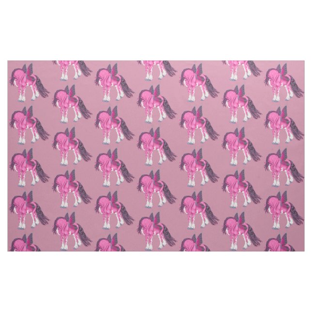 Fantasy Pixie Fairy Clydesdale Pferd Stoff (Fat Quarter (45,7 x 55,9 cm))