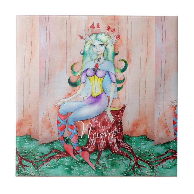Fantasy Pixie Fairy Thunder_Cove Fliese (Vorderseite)
