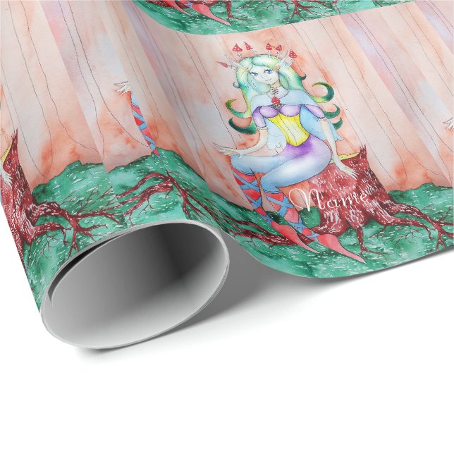 Fantasy Pixie Fairy Thunder_Cove Geschenkpapier (Rolleneckpunkt)