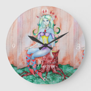 Fantasy Pixie Fairy Thunder_Cove Große Wanduhr