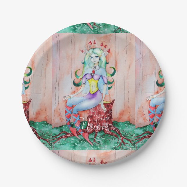 Fantasy Pixie Fairy Thunder_Cove Pappteller (Vorderseite)