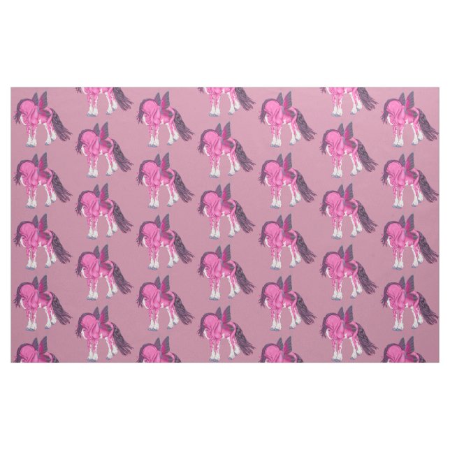 Fantasy-Pixie-Feenkraft-Clydesdale-Pferd Stoff (Fat Quarter (45,7 x 55,9 cm))