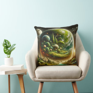Fantasy-Planet – Magische kosmische Natur Kissen