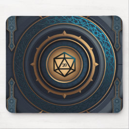 Fantasy Polyhedral D20 Dice Tabletop RPG Mousepad