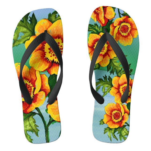 Fantasy Poppies Flip Flops (Fußbett)