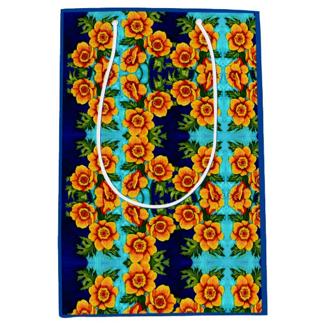 Fantasy Poppies Mittlere Geschenktüte (Vorderseite)