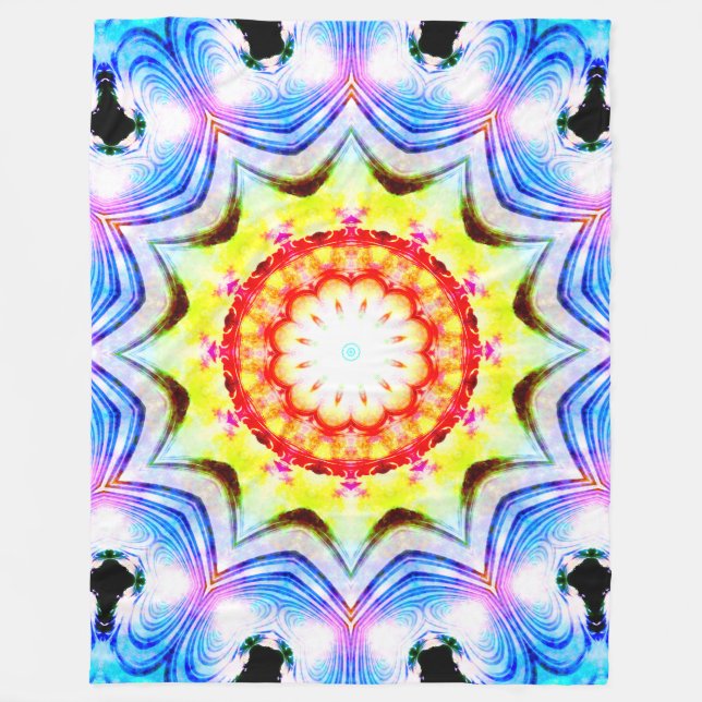 Fantasy Priest Magical Magical Vibranno Mandela Fleecedecke (Vorderseite)