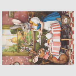Fantasy Rabbit Tee Party Tierdekoupage Seidenpapier