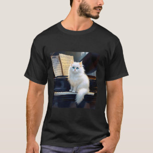 Fantasy-Ragdoll-Katze am Klavier T-Shirt