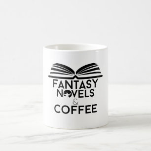 Fantasy Romane und Kaffee Kaffeetasse