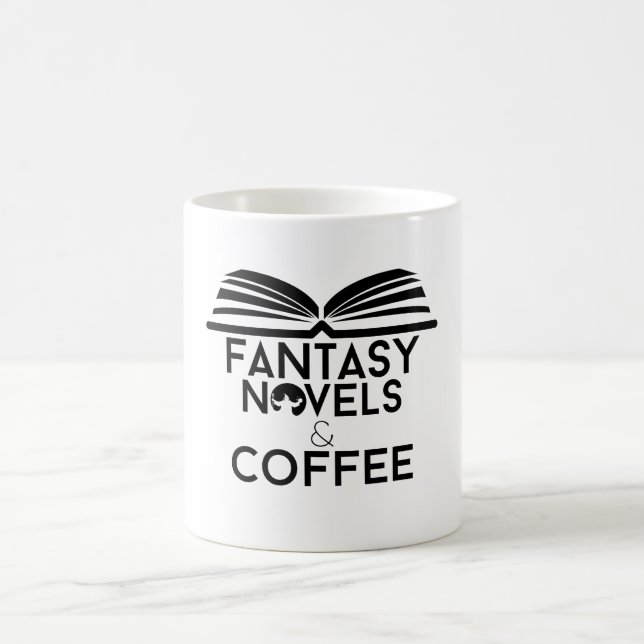 Fantasy Romane und Kaffee Kaffeetasse (Mittel)