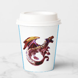 Fantasy Ruby Red Dragon Pappbecher