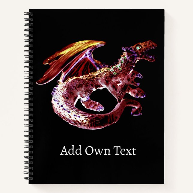 Fantasy Ruby Reds Dragon Notizbuch (Vorderseite)