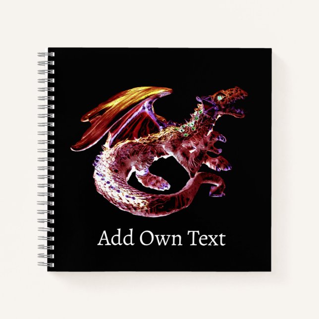 Fantasy Ruby Reds Dragon Notizbuch (Vorderseite)