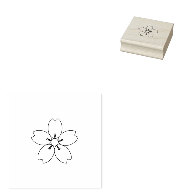 Fantasy Sakura (Cherry Blossom Rubber Briefmarke Gummistempel (Stempel)