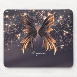 Fantasy Schmetterling Gold Glanz Mousepad