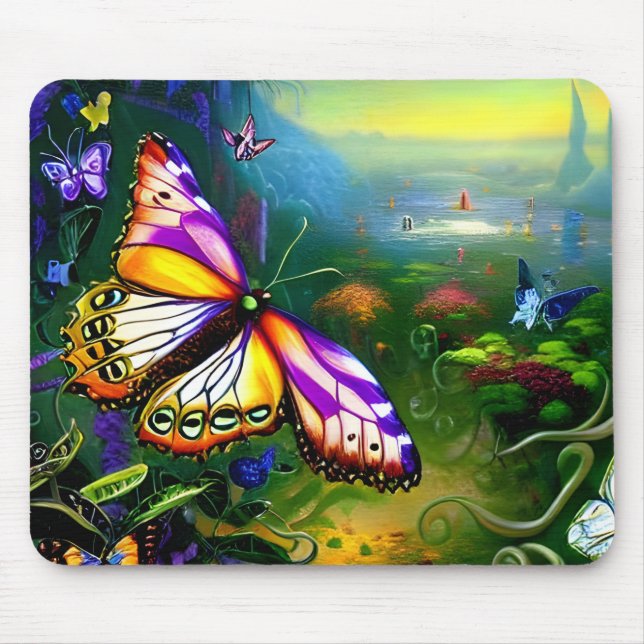 Fantasy Schmetterlingsreise   Mousepad (Vorne)