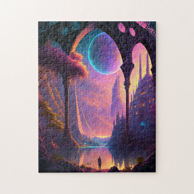 Fantasy Science Fiction Landschaft (Vertikal)