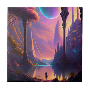 Fantasy Science Fiction Landschaft Fliese