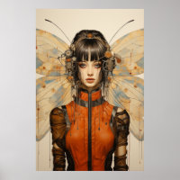 Fantasy Scifi Insect Frau Butterfly Flügel